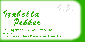 izabella pekker business card